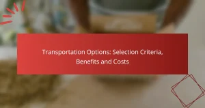 Transportation Options: Selection Criteria, Benefits and Costs